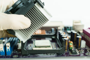 heat sink being removed